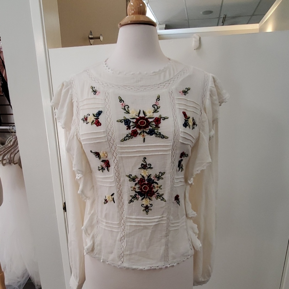 Cotton peasant top